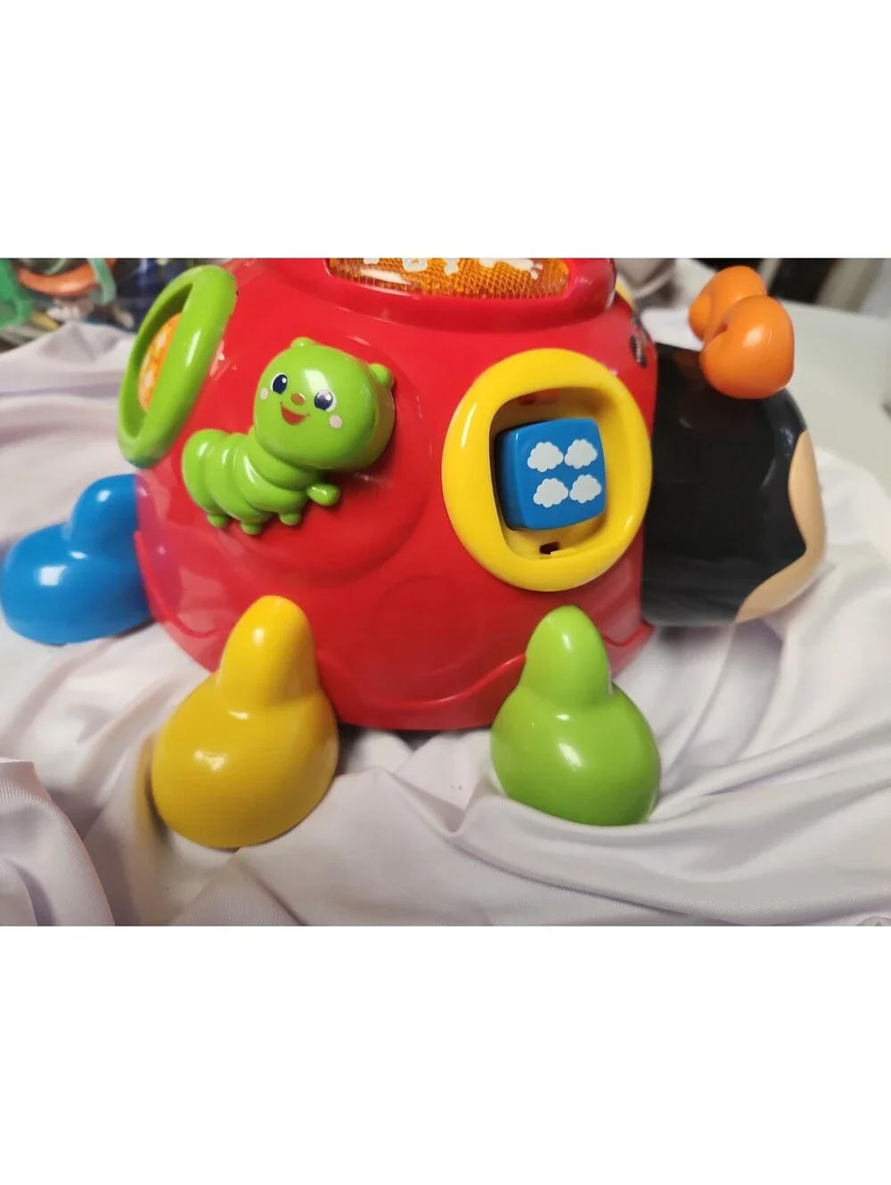 Vtech Crazy Legs Learning Bugs Ladybug Interactive Pull Toy Works Great!.